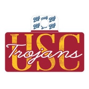 USC Trojans Dirt Floor Puff Sticker